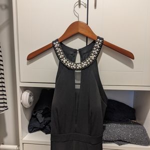 Floor length black gown